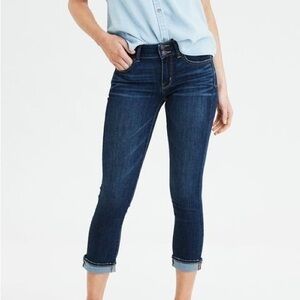 American Eagle Artist Jeans Women’s Size 6 Dark Wash Mid-Rise 25” Inseam